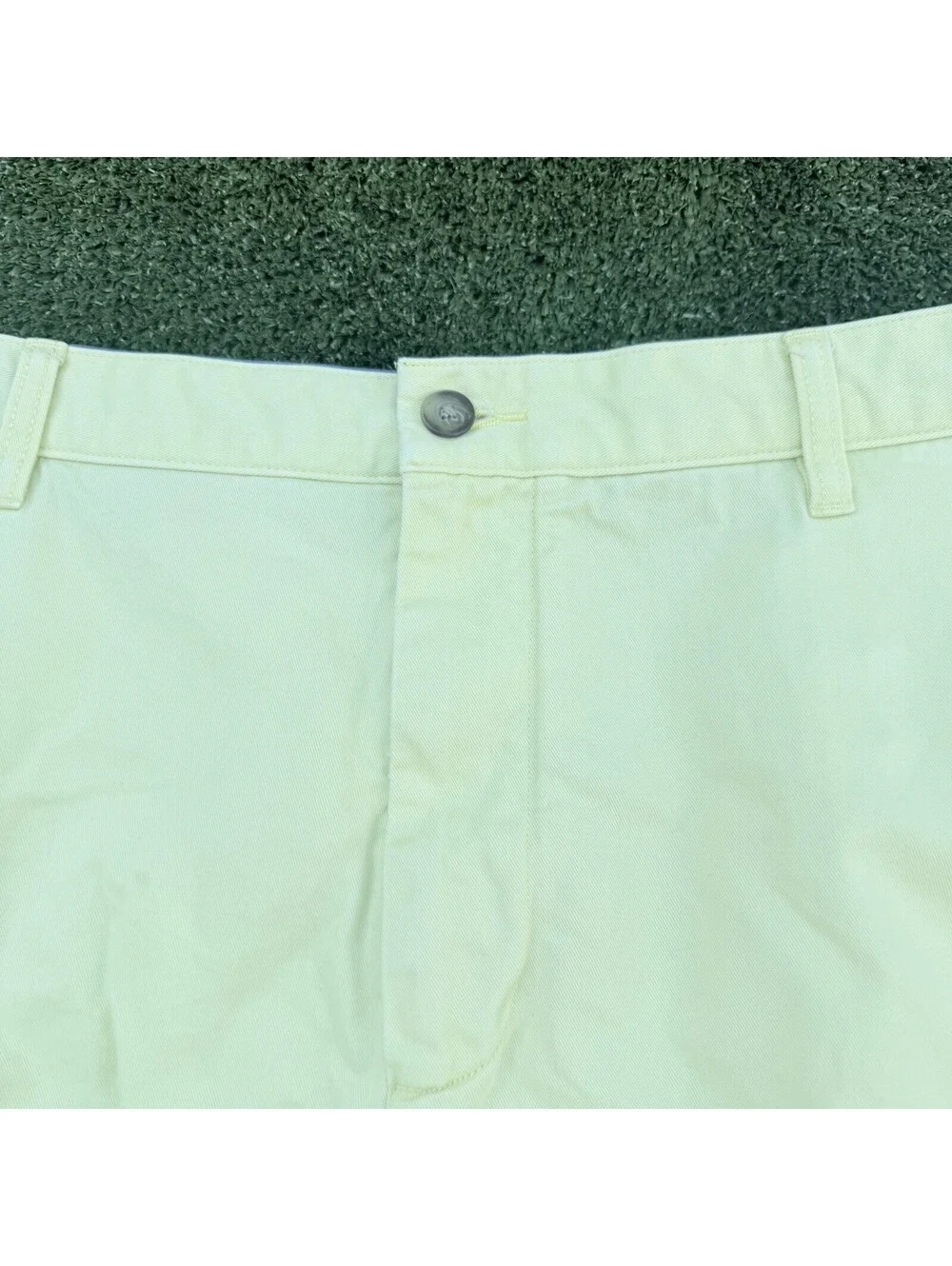 Nautica The Deck Short Mens 42 Yellow Chino Shorts Classic Fit Cotton 8” Inseam
